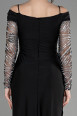 Long Black-Silver Evening Dress ABU3656