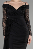 Long Black Evening Dress ABU3656