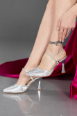 Silver Laser Cut Stiletto MJ5150
