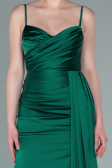Long Emerald Green Satin Mermaid Evening Dress ABU1894