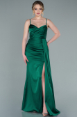 Long Emerald Green Satin Mermaid Evening Dress ABU1894