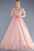 Long Powder Color Designer Evening Dress ABU3663
