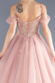 Long Powder Color Designer Evening Dress ABU3663