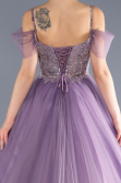 Long Lavender Designer Evening Dress ABU3663