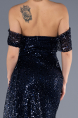 Long Navy Blue Scaly Evening Dress ABU3577