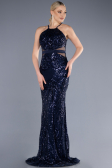 Long Navy Blue Mermaid Prom Dress ABU3670