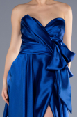 Long Sax Blue Satin Evening Dress ABU3674