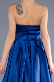 Long Sax Blue Satin Evening Dress ABU3674