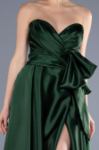 Long Emerald Green Satin Evening Dress ABU3674