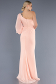 Long Salmon Chiffon Evening Dress ABU3677