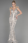 Long Beige Mermaid Prom Dress ABU3669