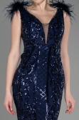 Long Navy Blue Mermaid Prom Dress ABU3669