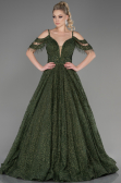Long Olive Drab Evening Dress ABU3708