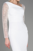 Long White Evening Dress ABU3712