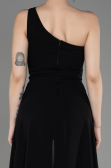 Long Black Chiffon Party Dress ABT116