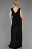 Long Black Plus Size Evening Dress ABU2934