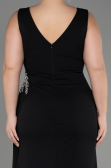 Long Black Plus Size Evening Dress ABU2934