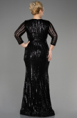 Black Long Oversized Mermaid Evening Dress ABU1043