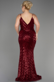 Long Burgundy Plus Size Evening Dress ABU1661