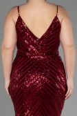 Long Burgundy Plus Size Evening Dress ABU1661