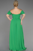 Long Green Chiffon Plus Size Evening Dress ABU3738