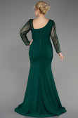 Long Emerald Green Plus Size Wedding Dress ABU3713