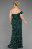 Long Emerald Green Plus Size Engagement Dress ABU3739