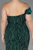Long Emerald Green Plus Size Engagement Dress ABU3739
