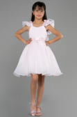 Long Powder Color Girl Dress ABU3722