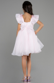 Long Powder Color Girl Dress ABU3722