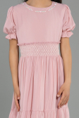 Midi Powder Color Girl Dress ABK1948