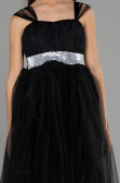 Black Long Girl Dress ABU3031