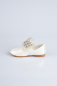 White Patent Leather Kid Shoe MJ4001