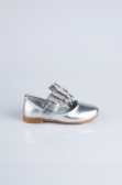 Silver Patent Leather Kid Shoe MJ4001