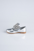 Silver Patent Leather Kid Shoe MJ4001