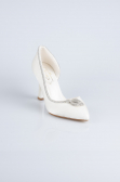 White Satin Stiletto MJ8008