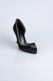 Black Satin Stiletto MJ8008