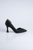 Black Satin Stiletto MJ8008