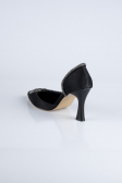 Black Satin Stiletto MJ8008