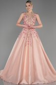 Long Powder Color Special Design Engagement Dress ABU3746