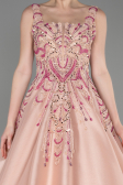 Long Powder Color Special Design Engagement Dress ABU3746