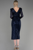 Midi Navy Blue Party Dress ABK1808