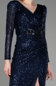 Midi Navy Blue Party Dress ABK1808