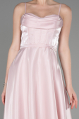 Midi Powder Color Satin Party Dress ABK2011