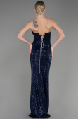 Long Navy Blue Mermaid Evening Gown ABU3768