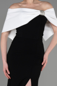 Long Black-White Evening Dress ABU3775
