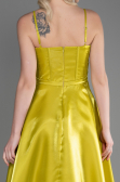 Midi Pistachio Green Satin Party Dress ABK2011