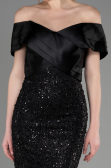 Long Black Mermaid Evening Gown ABU3770