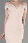 Long Beige Prom Gown ABU3781