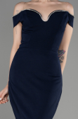 Long Navy Blue Prom Gown ABU3781